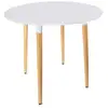 Image de Table de repas - home deco factory - ronde - bicolore - blanc