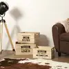 Image de Lot de 3 cagettes - home deco factory - bois - beige et noir