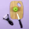 Image de Couteau en céramique - cook concept - 7,5 cm - éplucheur inclus - noir et blanc