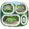 Image de Assiette plateau à compartiments dinosa