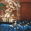 Image de Guirlande led grappe avec étoiles - blanc chaud