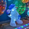 Image de Bonhomme de neige lumineux boule de neige acrylique