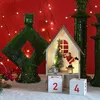 Image de Calendrier de l’avent en bois avec led blanc chaud, style artisanal