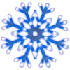 Image de Flocon de neige lumineux - bleu et blanc