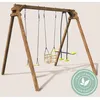 Image de Portique en bois carré 3 agrès avec bala