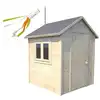 Image de Cabane en bois avec fenêtre et boîte aux