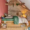 Image de Lit rangement bois massif tara 140 x 190 cm