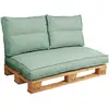 Image de Dossier coussin palette vert eau