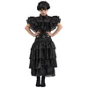 Image de Robe de bal noire mercredi addams 140 cm