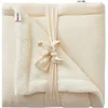 Image de Couverture polaire double gaze de coton mousse de lait (70 x 100 cm)