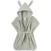 Image de Peignoir bébé enfant capuche bambou
