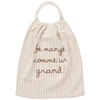 Image de Serviette élastique comme un grand gaze de coton beige rayé galet
