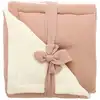 Image de Couverture peluche double gaze et microfibre mocha (70x100 cm)