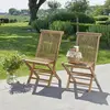 Image de Lot de 2 chaises de jardin en teck huilé