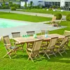 Image de Table de jardin en teck brut qualite gra
