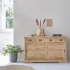 Image de Buffet bois de teck 4 tiroirs 2 portes