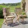 Image de Lot de 2 fauteuils de jardin en teck bru