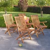 Image de Lot de 4 fauteuils en teck huilé