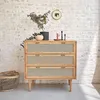 Image de Commode en bois de mindi et cannage