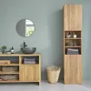 Image de Colonne de salle de bain en bois de teck