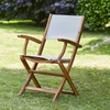 Image de Fauteuil jardin pliant acacia textilène