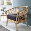 Image de Fauteuil en rotin, coussin inclus