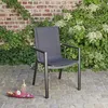 Image de Fauteuil jardin aluminium textilène noir