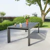 Image de Table de jardin en aluminium noir 8 p