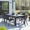 Image de Salon jardin aluminium noir 6p