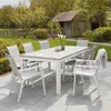 Image de Salon jardin aluminium blanc 8p