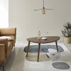 Image de Table basse mindi massif finition noyer