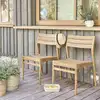 Image de 2 chaises de jardin en teck massif