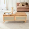 Image de Table basse en mindi massif et cannage