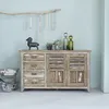 Image de Commode pin recyclé 2 portes 4 tiroirs