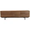Image de Meuble tv en bois foncé avec rangements fermés l160 cm manny