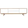 Image de Meuble tv bois et blanc l180 cm sid