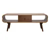 Image de Meuble tv en bois foncé avec rangements l132 cm takla