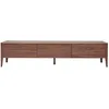 Image de Meuble tv bois foncé noyer 3 tiroirs l180 cm benja