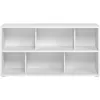 Image de Bibliothèque basse finition bois blanc l140 cm epure