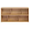 Image de Bibliothèque basse finition bois clair chêne l140 cm epure
