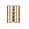 Image de Bibliothèque étagère d'angle finition bois clair chêne l95 cm musso