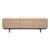 Image de Meuble tv finition bois chêne avec rangements fermés l160 cm manny