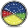 Image de Horloge double cadran 24h ø 30 cm - éducative noir blanc