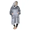 Image de Sweat capuche + poches - sherpa flanelle
