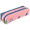 Image de Trousse double compartiment les fantaisies jane corail et bleu