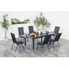 Image de Ravenne table de jardin et 6 chaises en aluminium gris