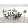Image de Ravenne table de jardin et 8 chaises en aluminium gris