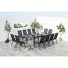 Image de Ravenne table de jardin et 12 chaises en aluminium gris