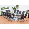 Image de Brescia table de jardin extensible 12 fauteuils en alu et toile pvc