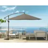 Image de Solenzara parasol gris déporté carré 3 x 3 m led